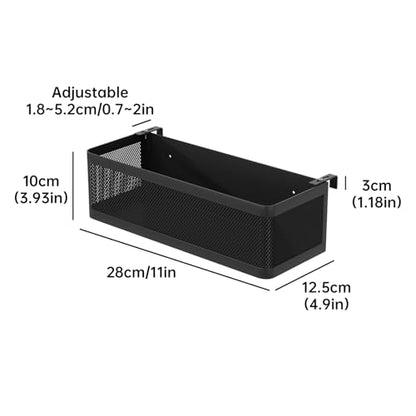 Bedside Caddy Shelf for Bunk Bed, Black, L11in*W4.9in*H3.93in - color: Black, size: L11in*W4.9in*H3.93in