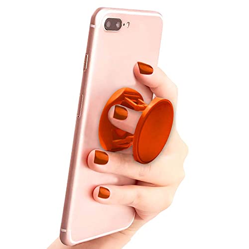 Phone Grip and Stand, Universal Expandable Phone Holder for Smartphones (Orange) - color: Orange