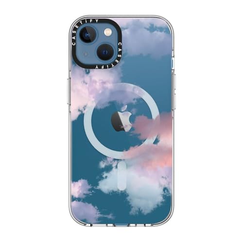 CASETiFY for iPhone 13 Case - Impact Clear Compatible with MagSafe | Not Yellowing | 6.6 ft. 3x Military Grade Drop Protection | Clouds | Clear - color: Clouds, size: Iphone 13 (6.1")