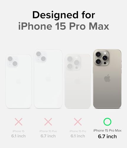 Ringke Onyx for iPhone 15 Pro Max Case, [Feels Good in The Hand] Oil & Dirt Resistant, Individual Lens Covers for Cameras, Non-Slip Enhanced Grip Lightweight Cover - Gray | Anti-Fingerprint Texture, Slim & Lightweight, Full-Coverage Camera Protection, Non