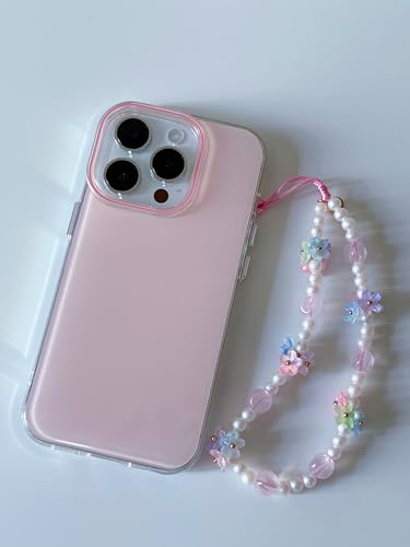 Drawwind Phone Charm Beaded Wristlet Strap Universal Cell Phone Lanyard Cute Bracelet Wrist Strap Beaded Chain String Handmade Accessories for Case Camera Bags (Flower Girl) - color: Flower Girl