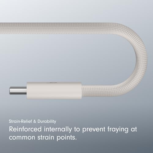 Beats 240W USB-C to USB-C Braided Cable, Fast Charging, Durable/Tangle Free, Compatible with Apple and Android Devices (3 m/10 ft) – Surge Stone - color: Surge Stone, size: 10 ft, style: USB-C to USB-C