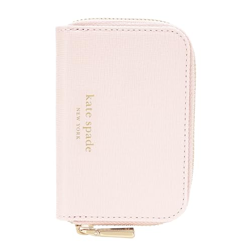 kate spade new york Devin Zip Magnetic Card Holder/Wallet - Chalk Pink | Stylish Phone Wallet - Compatible w/MagSafe Phones & Cases -Detachable MagSafe Wallet for iPhone 17 Pro Max/16/15/14/Pixel 10 - color: Devin - Chalk Pink