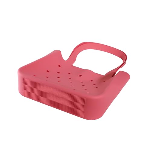 Silicone Beach Bag, Waterproof Large Tote Bag for Women, Charm Compatible Bag - color: Rose Red