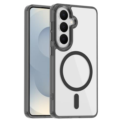 Lunivop for Samsung Galaxy s26 Case Hard [Compatible with Magsafe Wireless Charging] Yellowing Resistant Magnetic Cover Clear para S 26 6.3 '' 5G 2026 Rugged Best Phone Cases Black - color: Black, size: Compatible with Samsung Galaxy S26