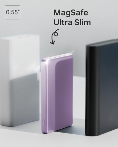 ULiXWH 10,000mAh for MagSafe Power Bank Ultra-Slim Fast Charging for Travel - color: Purple