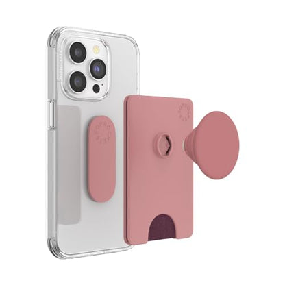 PopSockets Adhesive Phone Wallet with Grip- Clay - color: Clay, style: Adhesive