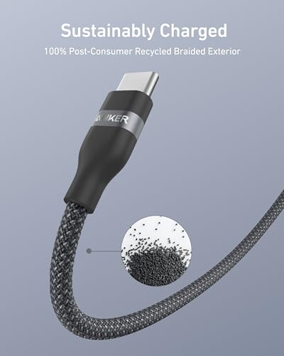 Anker Nano USB A to USB C Cable, CarPlay USB to USB C Cable - color: Black, size: 3ft