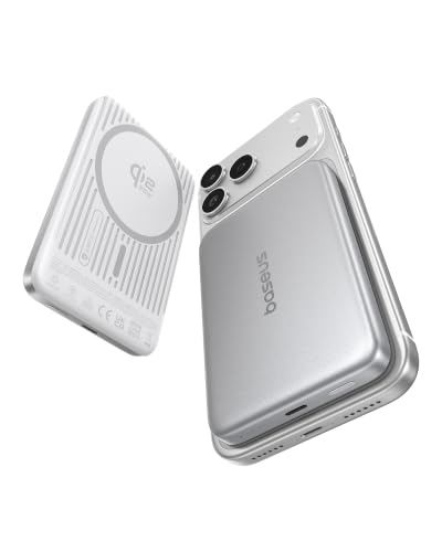 Baseus Picogo Air AM71 Ultra Slim 10000mAh Qi2.2 25W Wireless Power Bank - color: Silver Gray
