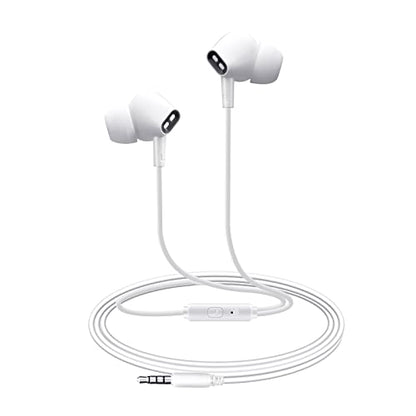Aylaa Wired Earbuds Headphones for School with Microphone Noise Isolating Stereo Bass in-Ear Earphones – for Smartphones, Tablets, Schools, Ipads, Multiuse - 3.5mm Plug in Audio Jack - White - color: White