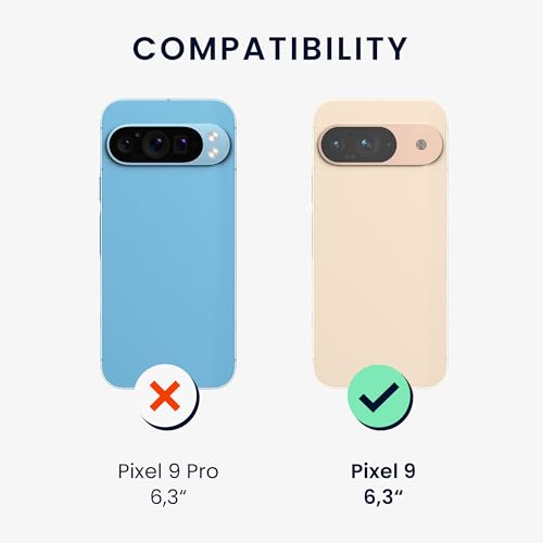 kwmobile Case Compatible with Google Pixel 9 Case - Protective Slim TPU Phone Cover - Soft Matte Finish - Nude Lilac - color: Nude lilac, size: Pixel 9