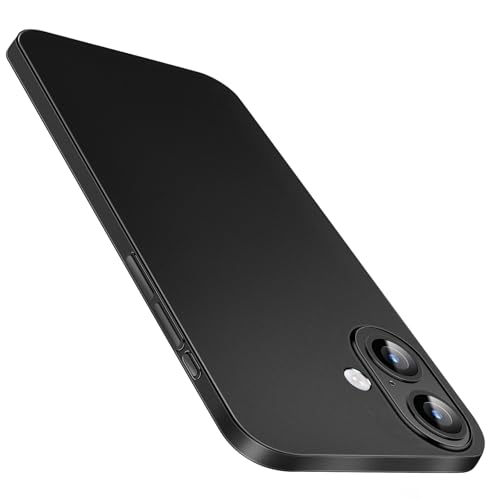 for iPhone 17 Slim Case,Paper-Thin Transparent Finish Skin Back Case [Non Yellowing] Ultra Protective Cover with Camera Protection 6.3 Inch (Black) - color: Black, size: for iPhone 17 6.3inch