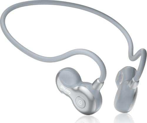 OHAYO Open Ear Headphones, Bluetooth 6.0 Air Conduction Sports Earbuds, 19g - color: Gray