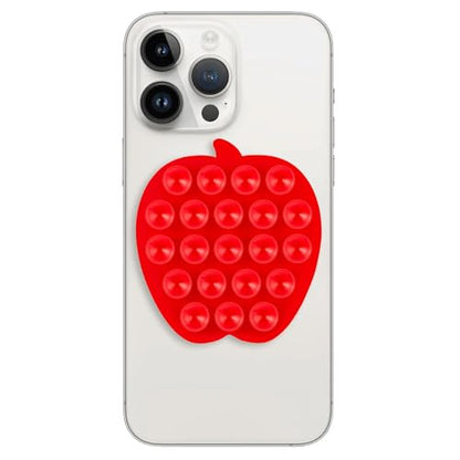 CIEO SuctionPhone Grip, Strong Silicone Suction,Strawberry Sticky Grip,Suitable for Selfies and Videos on Mirrors, Bathrooms and Smooth Surfaces, Compatible with iPhone (Red) - color: Red
