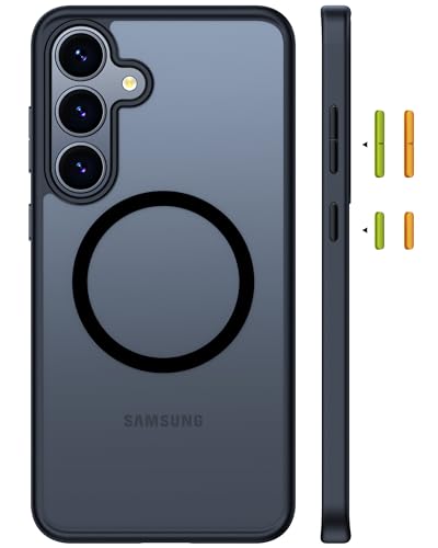TORRAS Magnetic Shockproof Case for Samsung Galaxy S25 Plus, [12FT Military Grade Protection] [Fit for MagSafe], Translucent Slim Case for Samsung S25+Plus Case Anti-Fingerprint Anti-Scratch, Black - color: Black, size: S25 Plus 6.6"