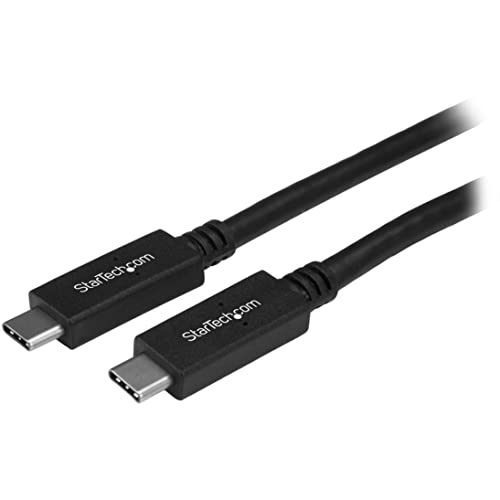StarTech 3.3ft (1m) USB-C Cable, 10Gbps, 60W (3A) PD, 8K 60Hz / 4K 144Hz, USB-IF Certified, Thunderbolt Compatible - size: 1m / 3ft, style: USB 3.1 - C to C