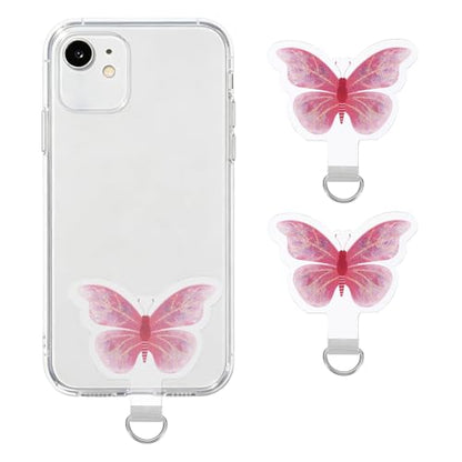 uxcell Phone Tether Tab Universal Butterfly - color: Pink