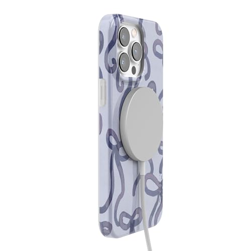 Casely iPhone 14 Pro Case | Love Me Knot | Blue Bow | Compatible with MagSafe | Classic Ultra Slim Design - color: Love Me Knot | Blue Bow, size: iPhone 14 Pro