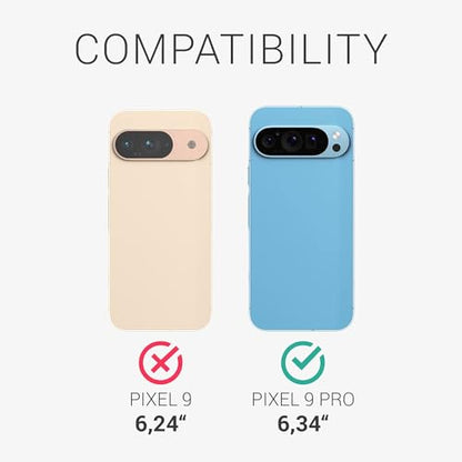 kalibri Aramid Fiber Case Compatible with Google Pixel 9 Pro - Case Super Slim Strong Protective Phone Cover - Black Matte - size: Pixel 9 Pro