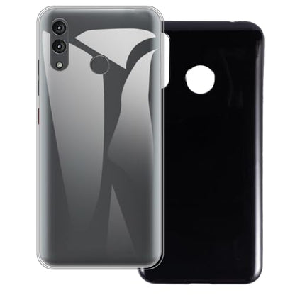 2-Pack TPU Case for Murena Teracube 2E - Clear+Black | 6.1" Soft Flexible Gel Cover, Shockproof Anti-Scratch Protective Phone Bumper - color: Clear+Black