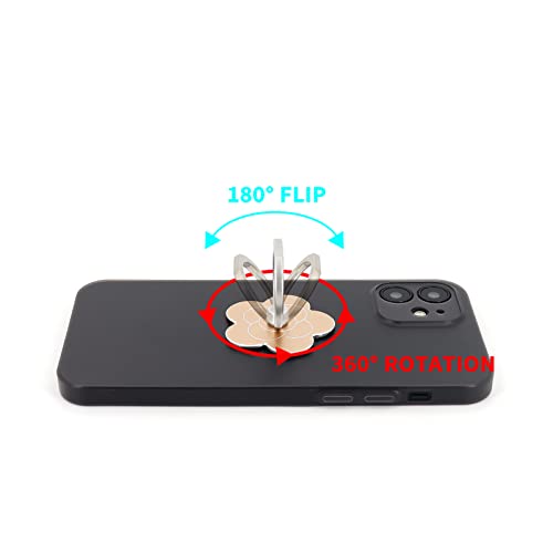 LaMignonne Cell Phone Ring Holder Flower Finger Ring Grip Stand 360° Rotation 180° Flip Universal Kickstand Compatible with All Smartphones (Golden) - color: Golden