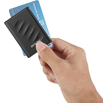DEWBU Mini Portable Charger, 4000mAh Ultra Slim Lightweight Power Bank with Battery Level Indicator and USB-C Port for Travel, Compatible with iPhone, iPad, Samsung Galaxy, Android, and Heated Gloves