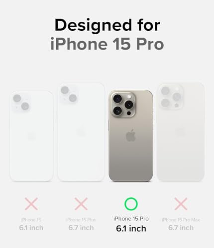 Ringke Onyx for iPhone 15 Pro Case, [Compatible with MagSafe] Oil & Dirt Resistant, Individual Lens Covers for Cameras, Non-Slip Enhanced Grip Lightweight Cover - Magnetic Dark Green | Compatible with MagSafe, Anti-Fingerprint, Slim & Lightweight, Full-Co