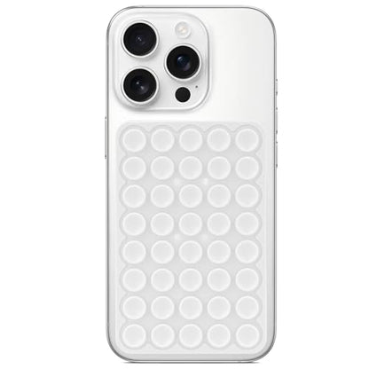 White Double Sided Silicone Suction Phone Grip Mount Cups Removable Durable Phone Stand Kickstand for Teen Girls Trendy Stuff – Hands-Free Phone Holder and Cell Phone Grips Accessories Translucent