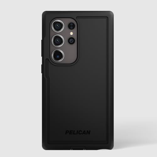 Pelican Voyager - Samsung Galaxy S24 Ultra Case [6.8”] [18ft MIL-STD Drop Protection] [Wireless Charging] Rugged Phone Case for Samsung Galaxy S24 Ultra w/Belt Clip Holster Stand -Anti Scratch - Black - color: Black