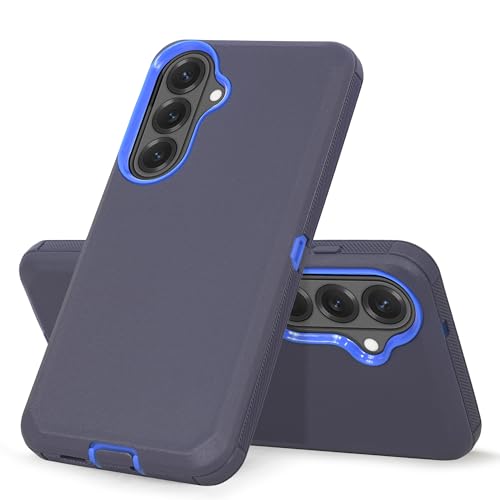 Compatible for Samsung S26 Rugged Case with Belt Clip Holster & Built-in Screen Protector, Heavy-Duty Full-Body Shockproof Cover, Military-Grade Protective Phone Case (Blue) - color: Blue