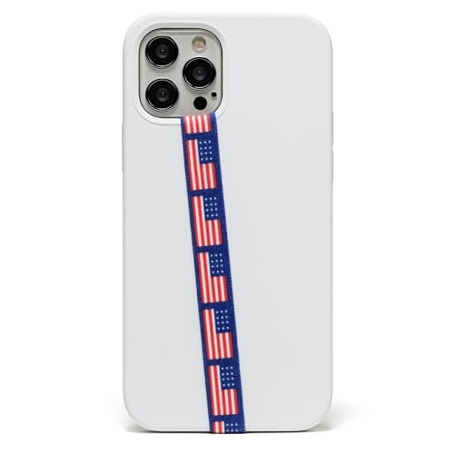 Full-Hand Elastic Phone Strap/Grip, for Comfort & Convenience, Multi-Position Adjustable with Easy On/Off Secure Authentic Hook & Loop Closures, Flexible, No Adhesives, (U.S. Flag)