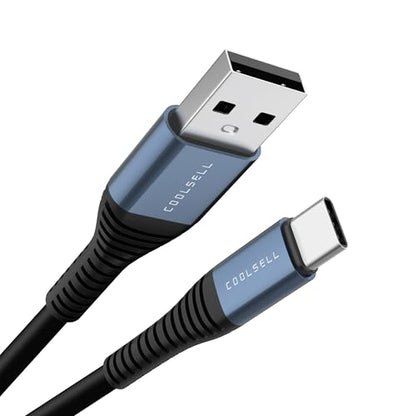 Short USB A to USB C Cable 0.5ft 3 Pack, Silicone 3A Fast Charging Cable - color: Black, size: 0.5 Ft.