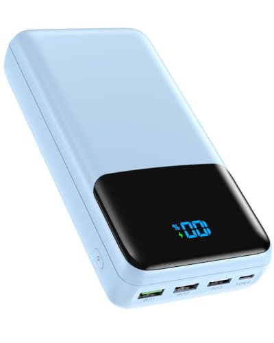 Portable Charger Power Bank 50000mAh, PD 30W and QC 4.0 Fast Charging - color: Blue