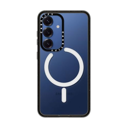 CASETiFY for Galaxy S25 Case - Impact Magnetic Clear Black | Wireless charging and MagSafe compatible | 8.2 ft. 4X Military Grade Drop Protection | Black - color: Clear Black, size: Galaxy S25 (6.2")