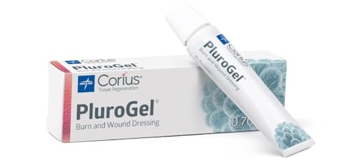 PluroGel Burn and Wound Dressing Gel, Moisture-Retaining, Non-Cytotoxic, Water-Soluble, Biocompatible Gel for Burns, Cuts, Ulcers, and Wound Care Protection, 0.7 oz. Tube