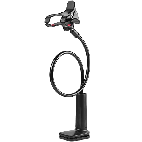 ITART Cell Mobile Phone Holder Universal Gooseneck Flexible Lazy Clip Holders Clamp (Made of Higher Quality Plastic (Classic Black) - color: Classic Black