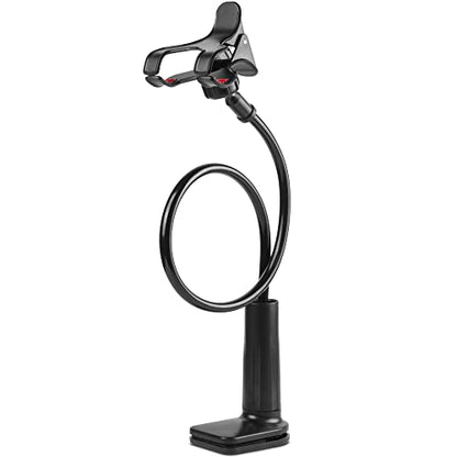 ITART Cell Mobile Phone Holder Universal Gooseneck Flexible Lazy Clip Holders Clamp (Made of Higher Quality Plastic (Classic Black) - color: Classic Black