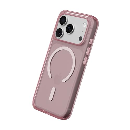 RhinoShield Clear MagSafe Compatible Case for iPhone 17 Pro | Strong Magnetic, Anti-Yellowing, Transparent, High Clarity, Shockproof, Military Grade Drop Protection - color: Gleam Rosé, size: iPhone 17 Pro