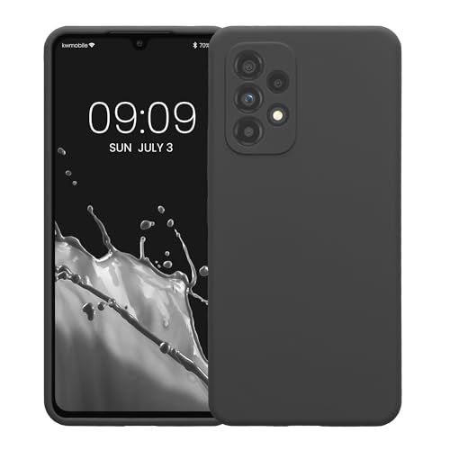 kwmobile Case Compatible with Samsung Galaxy A53 5G Case - Slim TPU Silicone Phone Cover - Soft Touch Finish - Dark Grey - color: dark grey, size: Galaxy A53 5G