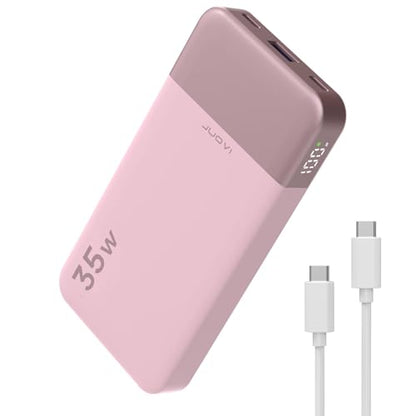 JUOVI Power Bank 35W 20000mAh Portable Charger Fast Charging - color: Pink