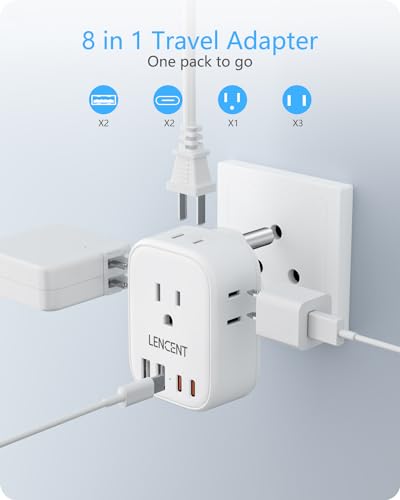 LENCENT South Africa Plug Adapter, Type M Adapter for South Africa - style: Type M-17.5W-South Africa
