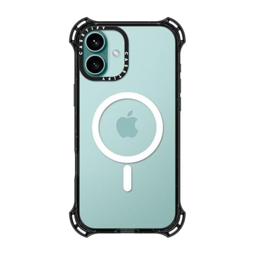 CASETiFY for iPhone 16 Plus Case - Bounce Compatible with MagSafe | Shockproof | 21.3 ft. 6X Military Grade Drop Protection | Black - color: Clear Black, size: Iphone 16 Plus (6.7")