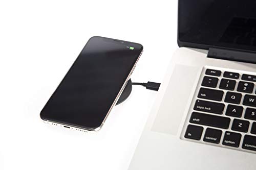 TYLT Medallion- Portable QI Wireless Charging Pad, Fast Wireless Charger QI Certified 10W Max Compatible to Apple, Samsung, Wireless Buds, and Other Capable Devices | Connects to Laptop & Powerbank