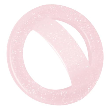 Magnetic Silicone Ring Grip Phone Holder, Rotating Finger Loop Ring Grip Holder, Soft and Portable, Strong Magnetic Attraction, Compatible with Magsafe Phone Case (Sparkle Pink) - color: Sparkle Pink
