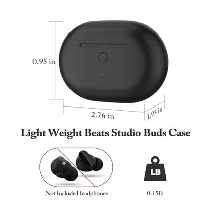 Replacement Charging Case Compatible with Studio Buds & Studio Buds+: Charger Case with Bluetooth Pairing Button, 660mAh Battery, Not Included Earbuds - color: Beats Studio Buds Black