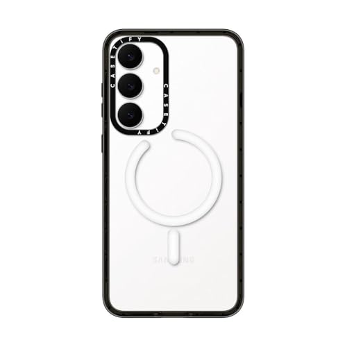 CASETiFY for Galaxy S25 FE Case - Impact Magnetic Clear Black | Wireless charging and MagSafe compatible | 8.2 ft. 4X Military Grade Drop Protection | Black - color: Clear Black, size: Galaxy S25 FE (6.7")