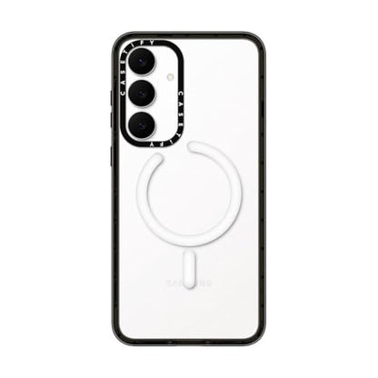 CASETiFY for Galaxy S25 FE Case - Impact Magnetic Clear Black | Wireless charging and MagSafe compatible | 8.2 ft. 4X Military Grade Drop Protection | Black - color: Clear Black, size: Galaxy S25 FE (6.7")