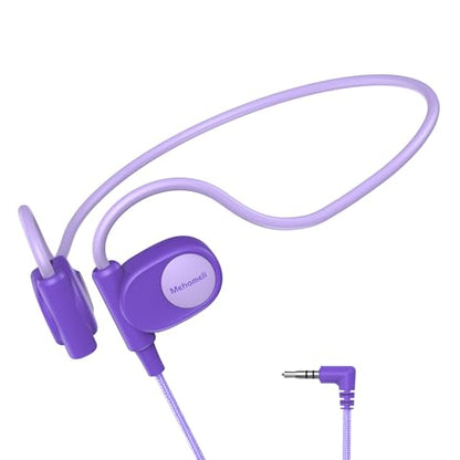 Mehomeli Kid Headphones, Air Conduction Open Ear Headphones, 3.5mm Jack - color: Purple