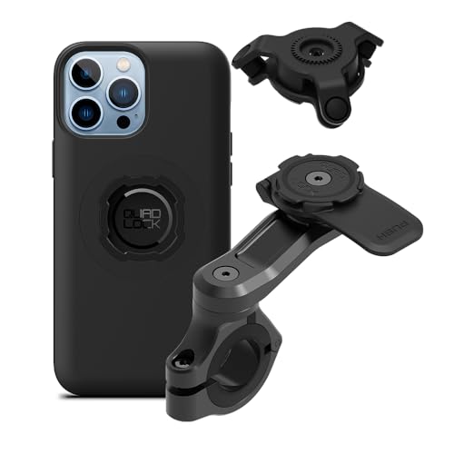 Quad Lock Motorcycle Handlebar Mount PRO Kit with Vibration Dampener and MAG Phone Case for iPhone 13 Pro Max - size: iPhone 13 Pro Max
