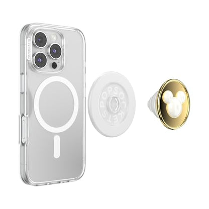 PopSockets Phone Grip for MagSafe, Magnetic Holder- Pearl Mickey - color: Enamel Pearl Mickey, style: MagSafe